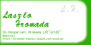 laszlo hromada business card